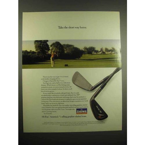 1991 Daiwa Hi-Trac Irons Golf Club Ad - Short Way Home