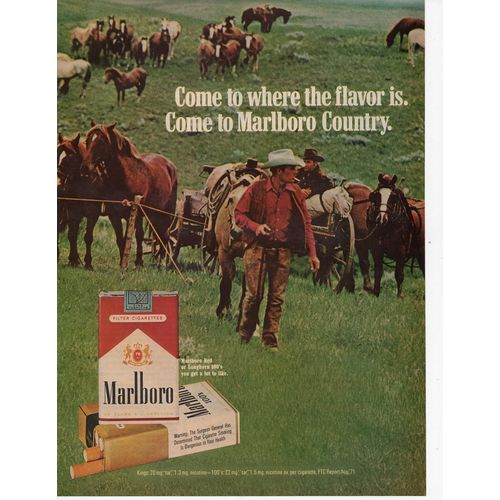 Marlboro Cigarettes vintage Full Page Print Ad April 1972