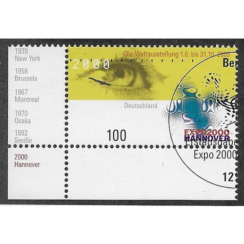 GER 2000 110pf 'EXPO 2000 HANNOVER'(CORNER MARGIN) FINE USED(EBID53-901)