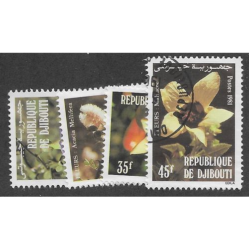 DJI 1981 (SET) 'FLOWERS' (4v) FINE USED (EBID 54-996)