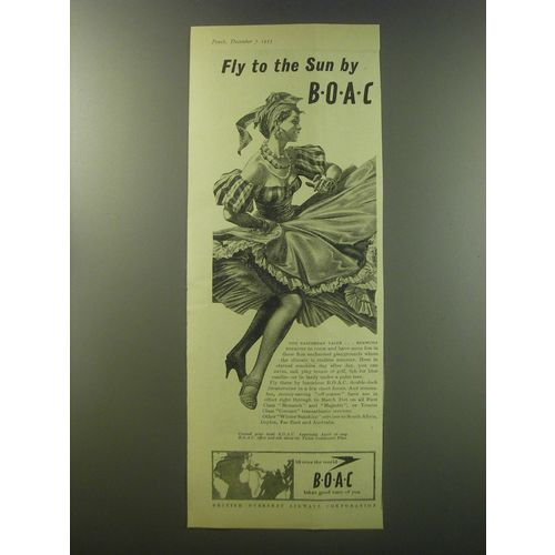 1955 BOAC British Overseas Airways Corporation Ad - Fly to the sun by BOAC