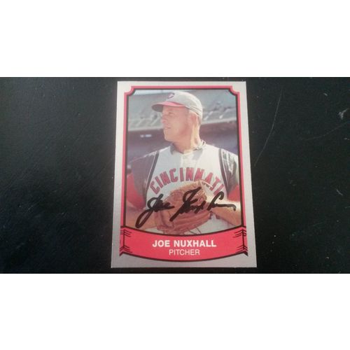 1989 Pacific Baseball Legends Card # 161 Joe Nuxhall Autograph Cincinnati Reds