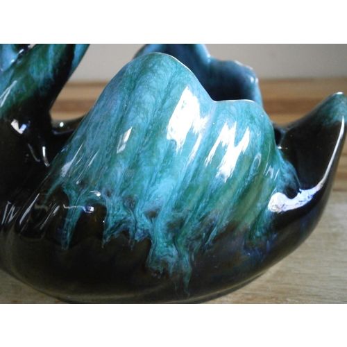 Canadian Blue Mountain Pottery Swan Posy Vase