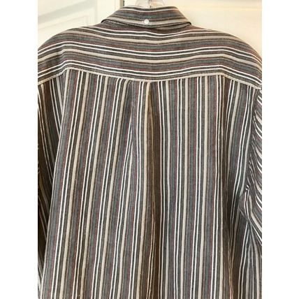 JOHN ASHFORD Mens Short Sleeve Polo Shirt Button Front Brown Sz:XL Pocket Collar