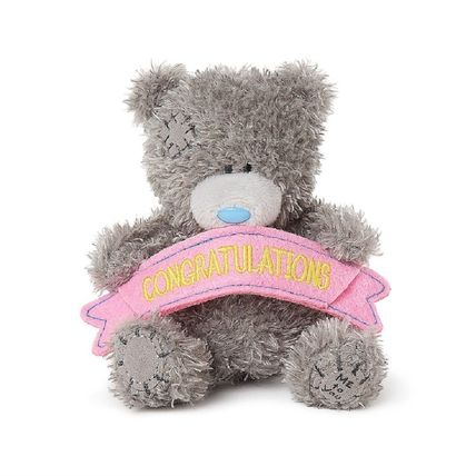 Me To You Tatty Teddy Collectors 4" Plush Bear Congratulations