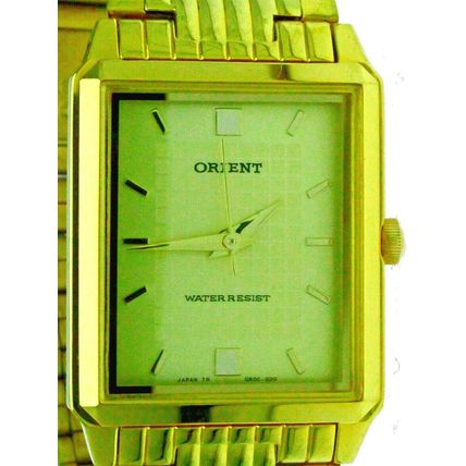 New Thine ORIENT Stainless Steel Gold Tone Band, Case & Dial Watch Water Resist