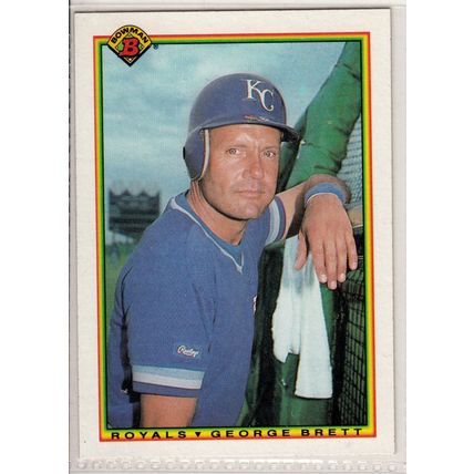 1990 Bowman baseball card George Brett #382 - Royals HOF