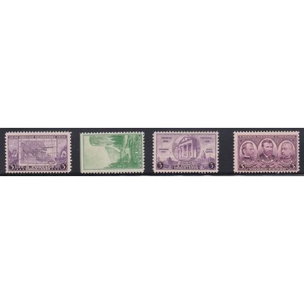 787 3c Sherman-Grant-Sheridan Just Clears MNH VA0194d