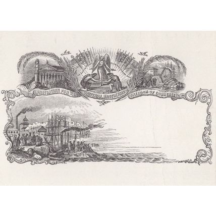 Freedom Of Commerce Victorian Envelope 1851 Exhibition Postcard