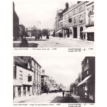 Old Watford High Street Essex Arms Pub 2x Mint Postcard s