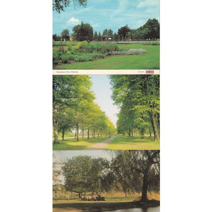 Cassiobury Park Watford 3x 1980s Postcard s