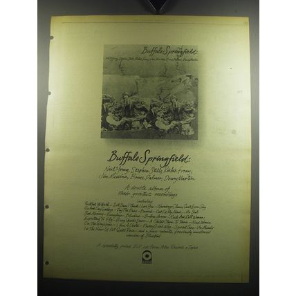 1974 Buffalo Springfield Album Advertisement - Neil Young, Stephen Stills