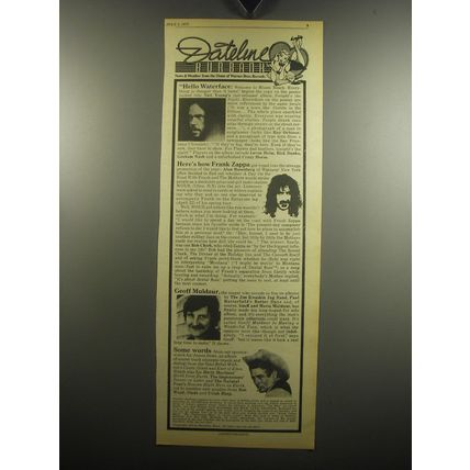 1975 Warner Bros. Records Ad - Dateline Burbank
