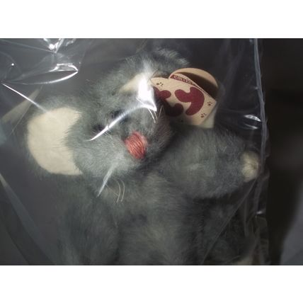 TY COLLECTIBLES BEANIE BABY Attic Treasure Squeaky Gray Mouse 6017 Plush Easter