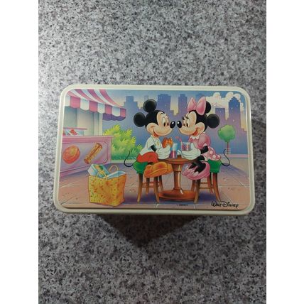 Vintage Mickey Mouse French Biscuit Tin - Approx 20 x 13 x 7 cm