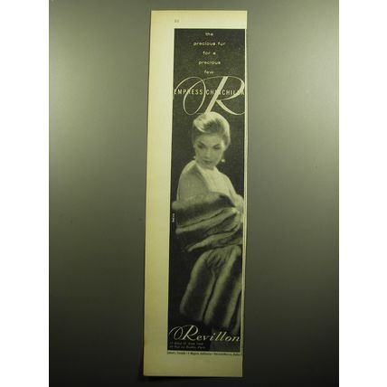 1958 Revillon Empress Chinchilla Fur Coat Advertisement - The precious fur