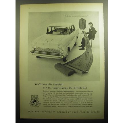 1958 Vauxhall Car Ad - You'll love the Vauxhall for the same reasons