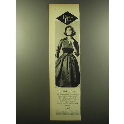 1959 Peck and Peck Dress Advertisement - Holiday fair