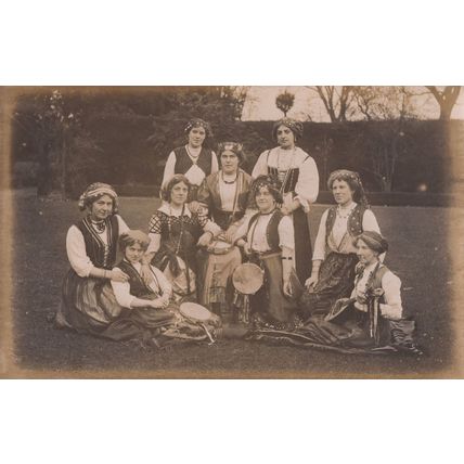 Romany Folk Gypsy Music Band With Den Den Daiko Drums Old Postcard