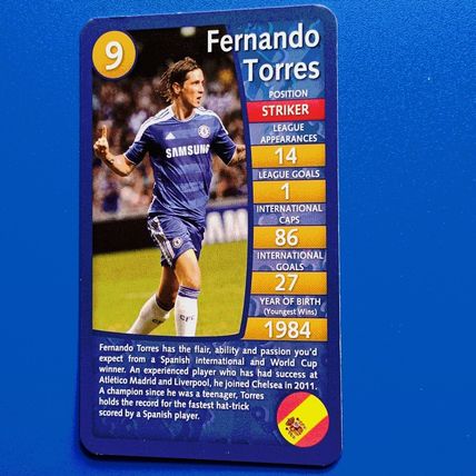 Top Trumps 2012 Fernando Torres Chelsea