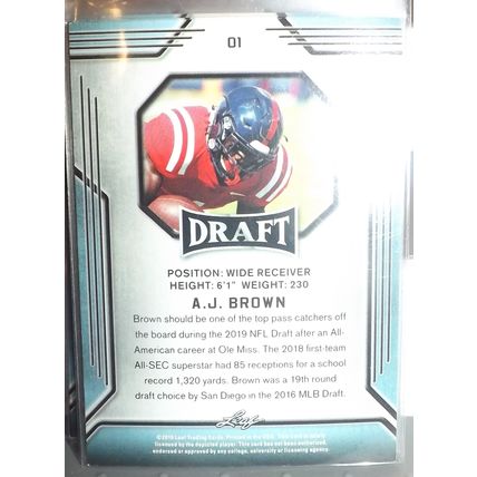2019 Leaf Draft x 17 Rookie Cards - great lot, no duplicates