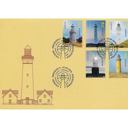 Denmark Mi 1974/8 FDC: Lighthouses