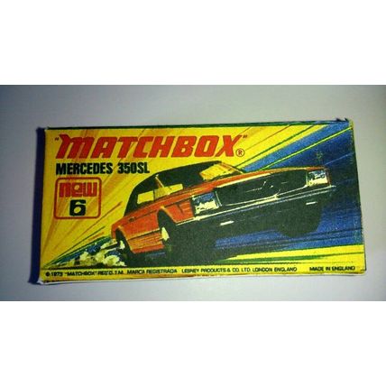 Matchbox No6 Mercedes 350 SL - SF -Replica box