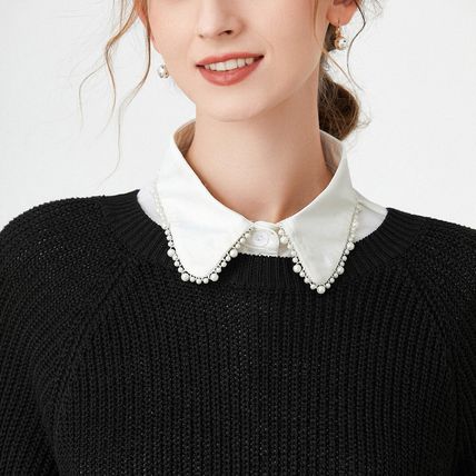 Women False Half Collar Fake Shirt Blouse Ladies Peter Pan Detachable Collars