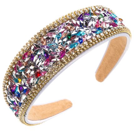 Baroque Women's Headband Embellished Jewelled Hairband Tiara Crown Wedding Party
