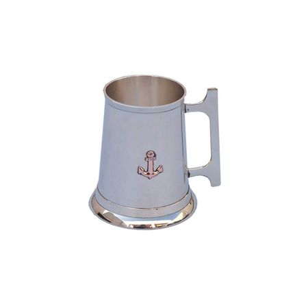 Pack Of 2] Brass Anchor Mug With Cleat Handle 5""