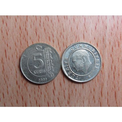 Turkey 2009 5 Kurus Coin