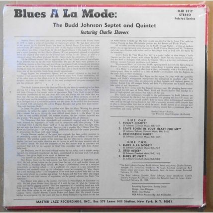 SEALED* Blues A' La Mode - The Budd Johnson Septet, Charlie Shavers; Vinyl LP