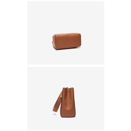 Genuine Leather Women Trendy Crossbody Bags Hobo Bag Shoulder Bag Brown