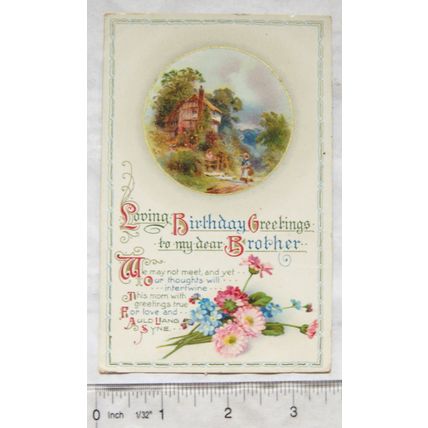 1914 postcard Loving Birthday Greetings