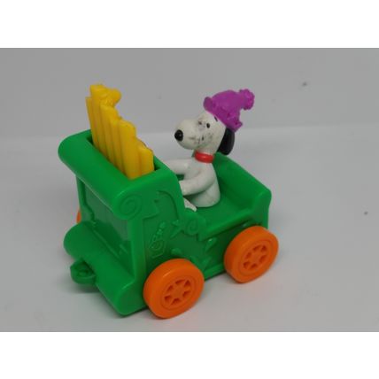 1972 Snoopy Woodstock Peanuts Happy Birthday Moving Organ Train Car Vintage