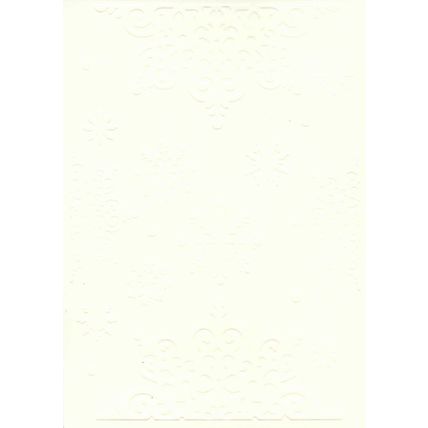 A6 Embossed Card. 10 Sheets. Snowflakes. Cardmaking Scrapbooking Crafts