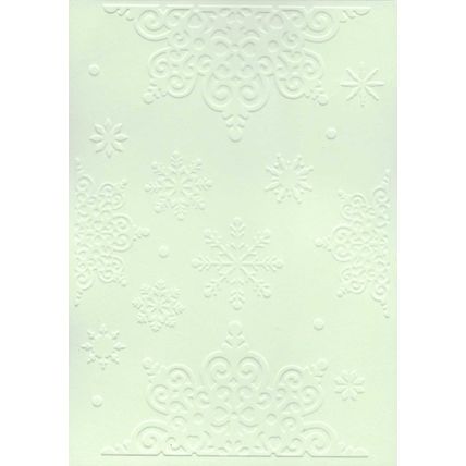 A6 Embossed Card. 10 Sheets. Snowflakes. Cardmaking Scrapbooking Crafts