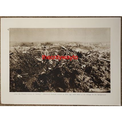 French Victory At Carency, Hill 125, WW1, Book Illustration (Print)