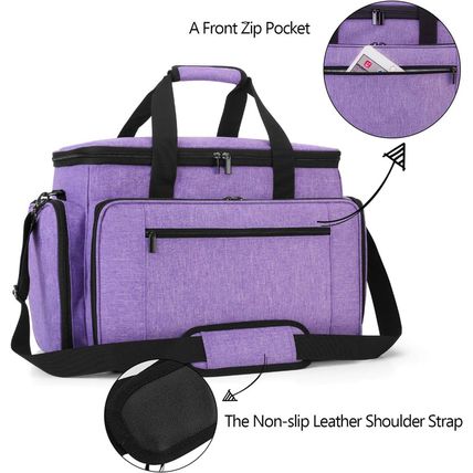 LUXJA Sewing Machine Case with Removable Padding Pad, Travel Case for Sewing Mac