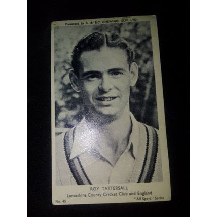 A&BC gum all sports series card #45 Roy Tattersall cricket