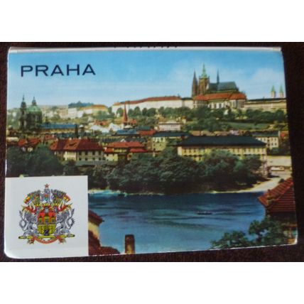 Prague Praha 1970s mini souvenir colour booklet Tower Clock Church Theatre