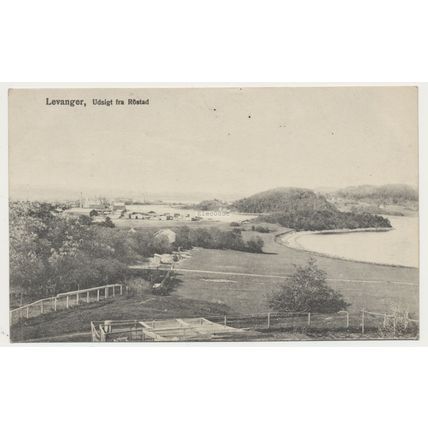 Norway Levanger Udsigt fra Röstad early 20th C. unused RPPC Thurn-Paulsen