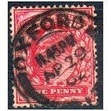 GB stamps 1902-10 KEV11 - 1d SG219 Oxford 34