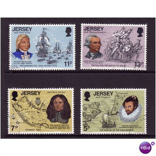 JERSEY 1976 BICENTENARY SG160 /163 SET 4 VALS FINE USED