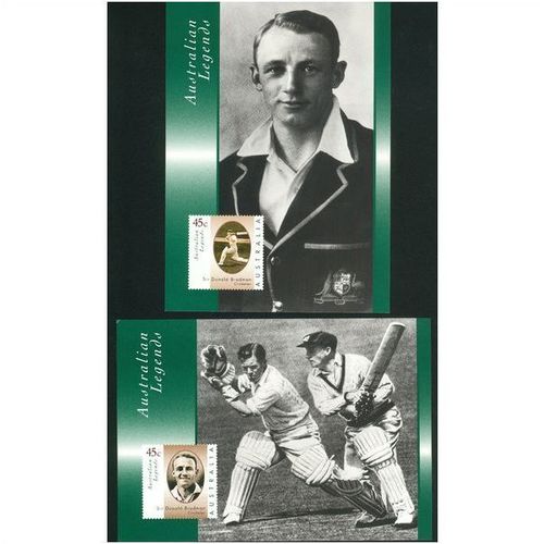Australia Pre-Paid Postcard set 1997 - Australian Cricket Legends