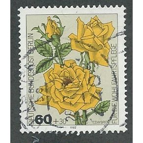BERLIN -1982 60pf +30 'HUMANITARIAN - ROSES' FINE USED (EBID44-860)