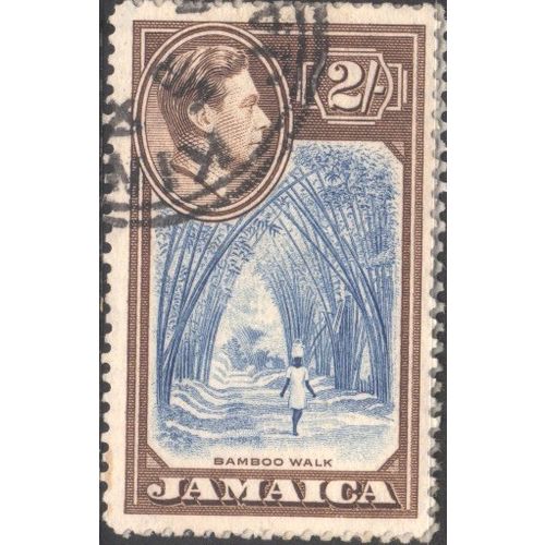 Jamaica 1938 - SG131 - 2s blue/brown - Bamboo Walk - used