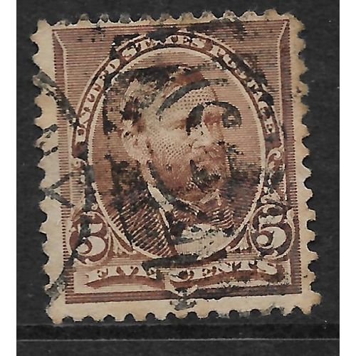 USA 1890 SG228 5c BROWN FINE USED#2