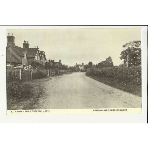 Warwickshire SHELDON Church Road Postcard by Birmingham Libraries (6)