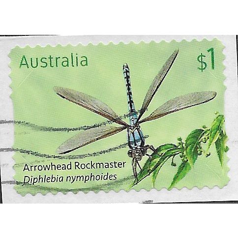 AUS 2017 $1.00 (S/A) 'DRAGONFLIES - ARROWHEAD' (ON PAPER) FINE USED (EBID64-078)